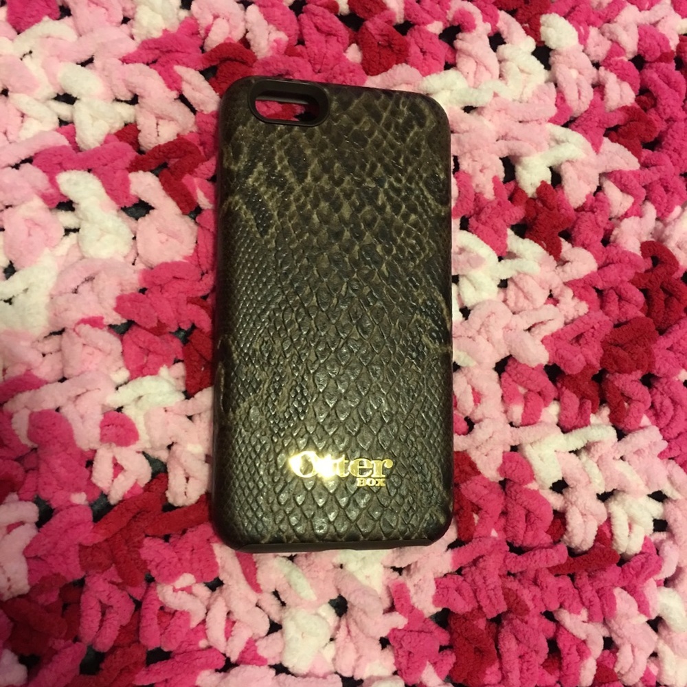 Snakeskin Otterbox With Gold Lettering